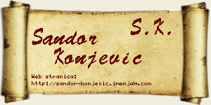 Šandor Konjević vizit kartica